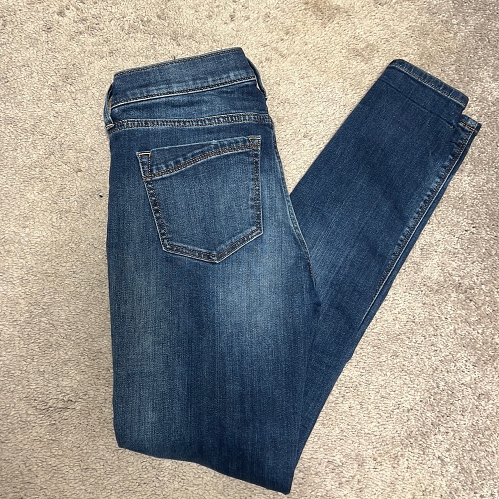Dark blue Express skinny jeans